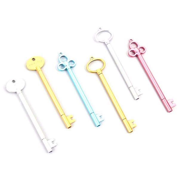 

new-12 pcs retro key shape gel ink rollerball pens encourage gifts for the students,black,05mm