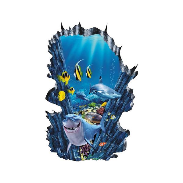 

3d underwater world pvc sticker wall stickers wallpaper living room decoration wall sticker for home for car sofa bedroom