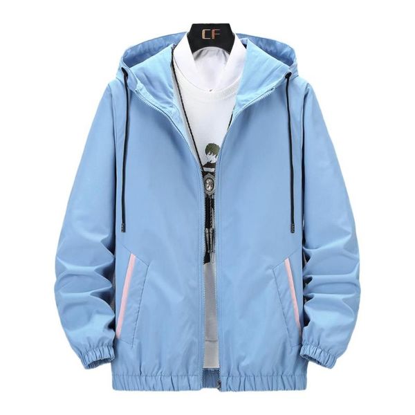 

windbreaker jackets men hooded zipper jacket coats 2020 spring autumn cotton outwear bomber jacket lightweight men clothes brand, Black;brown