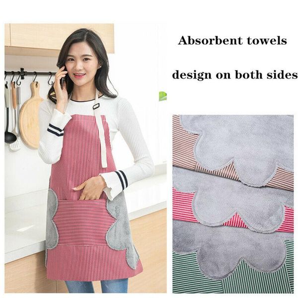 

waterproof apron 2020 new men women waterproof chef apron cooking kitchen double pocket apron