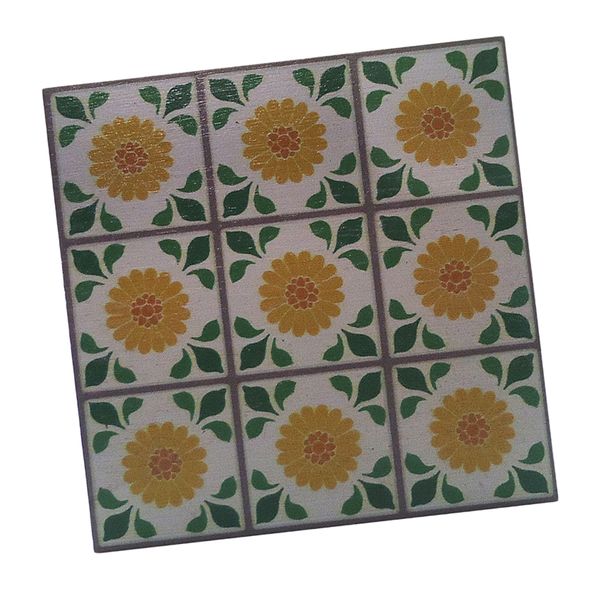 

1/12 scale miniature navy blue flooring tiles sheet dollhouse decoration