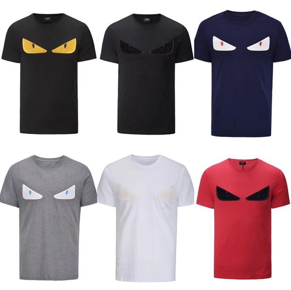 

selling mens designer t shirts fashion mens clothing 2019 summer casual streetwear t shirt rivet cotton blend crew neck short sleeve, White;black