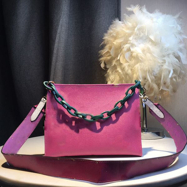 

selling women handbag crossbody handbags 2020 fashion purses width belt plain pink ladies chains bags wallet purse handbag