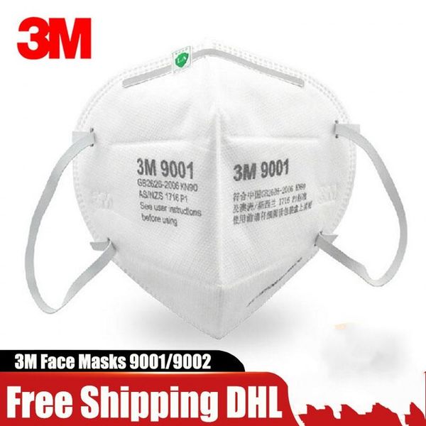 

in stock 3m kn95 mask 9001 9002 mouth face masks anti dust against droplet allergies n95 pm2.5 smoke safety mask dhl