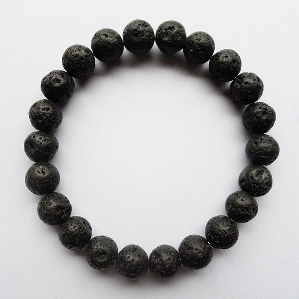 

8mm black natural volcano lava bead bracelet for man trendy pure natural 8mm 22pc black buddha trand beaded bracelet