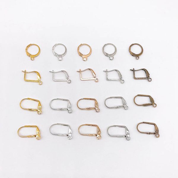 

50шт золото серебро цвет французский крюк серьги earwire установка серьги уха застежка поставщик для diy ювелирных изделий изготовление аксе, Blue;slivery