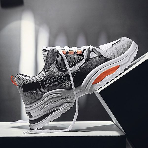 

2020 men sports and leisure shoes non slip rubber sole fashion runing shoes soft soles black/gray/white sizes 39-44 al88