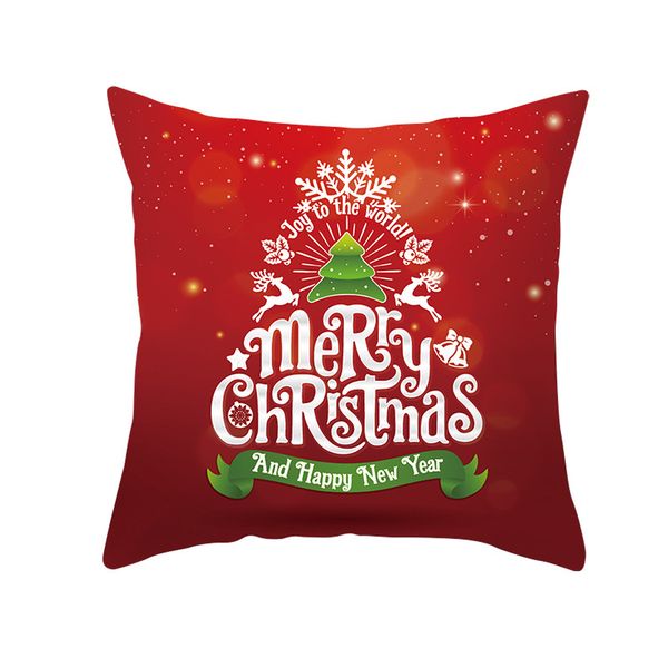 

45*45cm merry christmas santa claus snowman elk cover christmas decorative pillowcase polyester throw pillow case cover