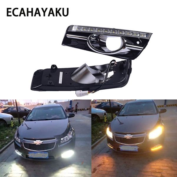 

ecahayaku led daytime running light drl for cruze 2009 2010 2011 2012 led fog day light with turn signal dimmed