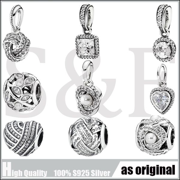 

new mother's day pave love knot beads with cz 925 sterling silver beads suitable for style charm bracelets & necklaces, Bronze;silver