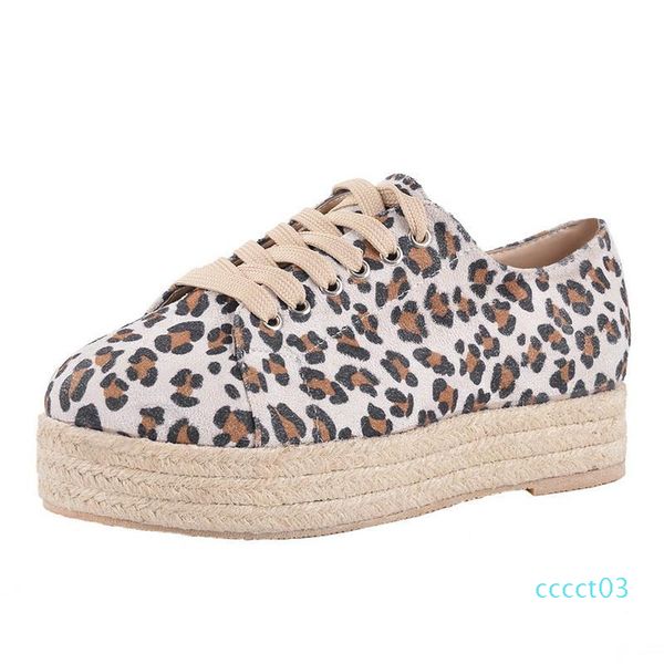 

loozykit fashion leopard flats women shoes 2019 lace up casual canvas platform shoes women sneakesr comfortable flats ct3, Black
