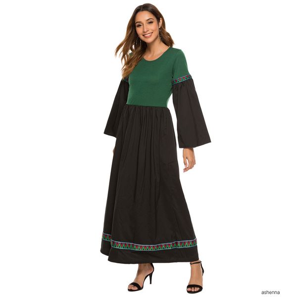 

женская дизайнерская длинным рукавом сшивание dress9aq4 bqlx, Black;gray