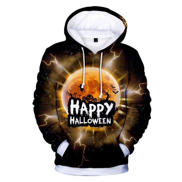 

19ss тыква хэллоуина толстовка мужчины женщина осень весна праздник sweatshirs happy halloween, Black