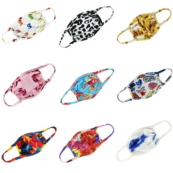 

face mask designer printed mouth masks 3 layers non woven dust waterproof soft a 1 1pcs breathable reusable #681, Black