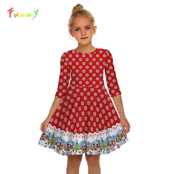 

toddler girl dresses kids half sleeve red christmas clothes polka dot cinderella dress princess costume 8 10 12 years children, Red;yellow