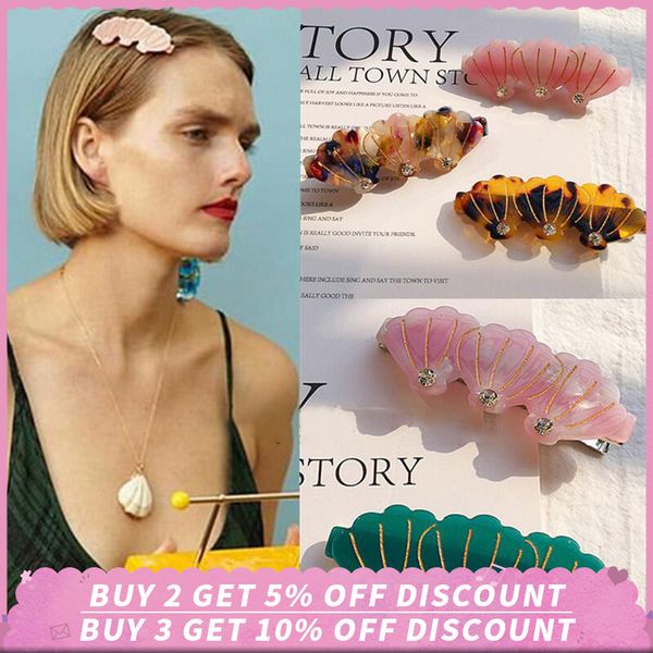 

fashion shell hair clip barrette hairpins duckbill clip hair claw styling tool alloy metal hairpin sea clips for women girl