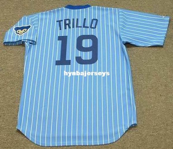 

custom manny trillo stitched 1978 throwbacks vintage baseball jersey retro mens jerseys shirt, Blue;black