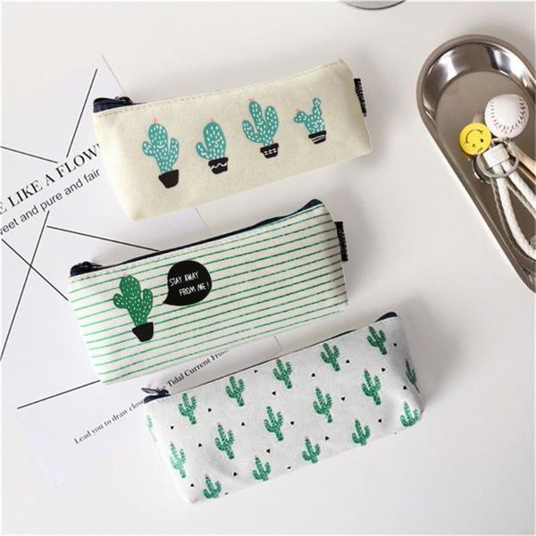 

cute plants stationery pencil pen case cosmetic makeup bag zipper pouch case#p30