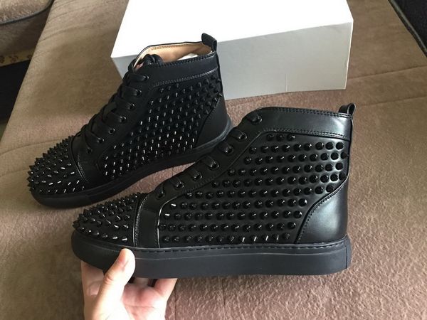 

designs shoes spike junior calf low cut mix red bottom sneaker party wedding shoes genuine leather spikes lace-up casual shoes, Black