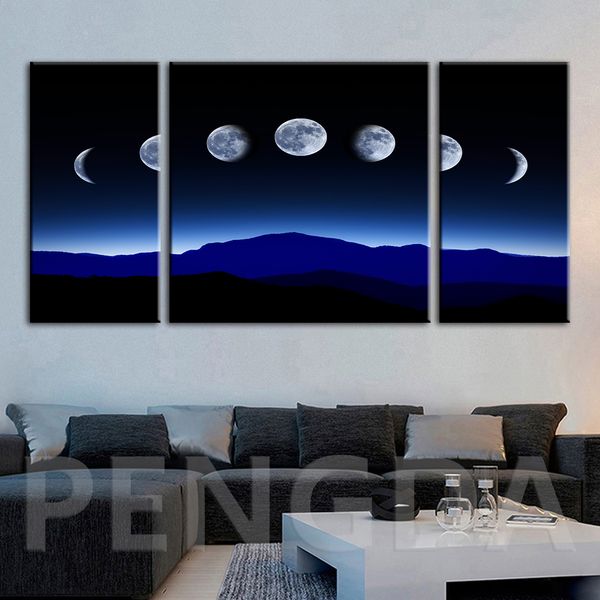 

wall art home decor canvas print eclipse of the moon phenomenon painting poster modern living room modular picture frame artwork