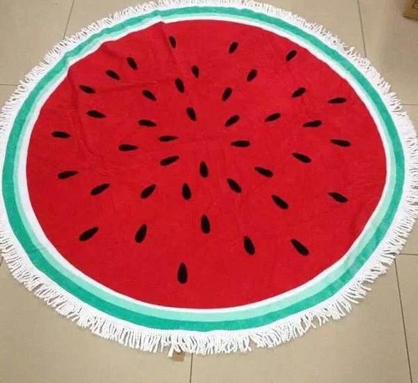 

europe tassel circular towel round microfiber printing bath towel beach carpet polyester good elasticity round blanket 150x150cm