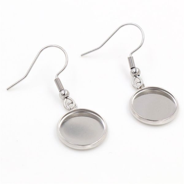 

no fade) 8 10 12 14 16 18 20 25mm 10pcs stainless steel cabochon earring settings earrings base,diy earrings hooks findings, Blue;slivery