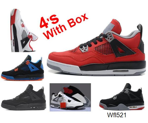 

wholesale singles day 4s bred 4s toro 4 bravo black tech grey oreo men women basketball shoes with box sneakers ing