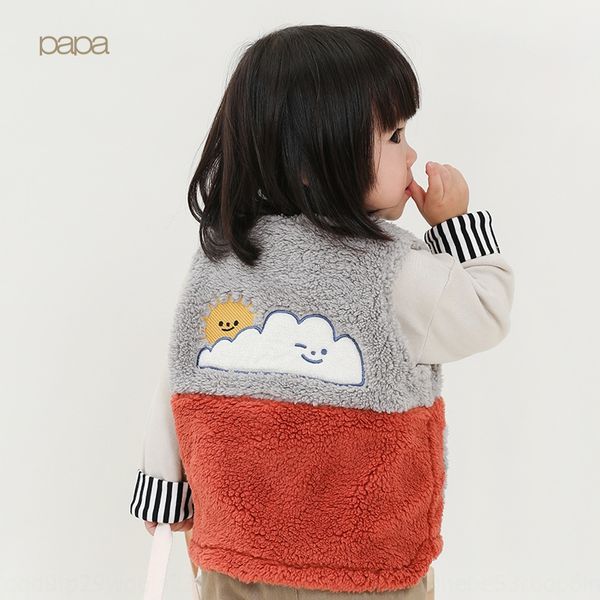 

papa climbing winter men's and women's baby imitation lamb wool baby 0-5 years old vest wool vest, Camo