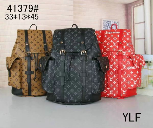 

2019 hot sale high quality fashion designer men and women outdoor sports backpack brand leather backpack women's printed leather backpack