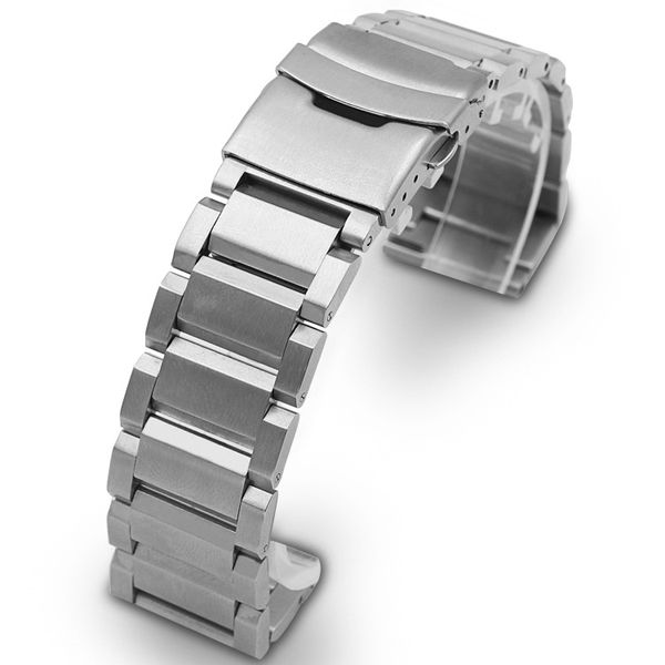 

2018 double insurance buckle fashion trend black and white with three beads trapezoidal stainless steel strap wholesale men's watch ste, Bronze;slivery