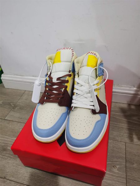 

роскошный дизайнерский бренд maison jumpman chateau x 1 mid бесстрашный баскетбол обувь мужские женские дизайнерские кроссовки корзинки 1s о