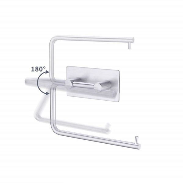

304 stainless steel paper towel rack simple punch-towel rack for household bathroom home improvement