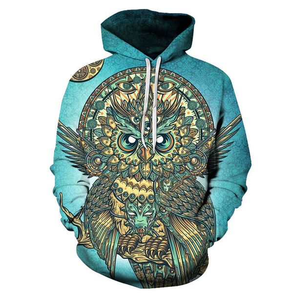 

3d hooded sweatshirt men women 2018 style mandala print mens hoodies and sweatshirts harajuku casual sweat homme, Black