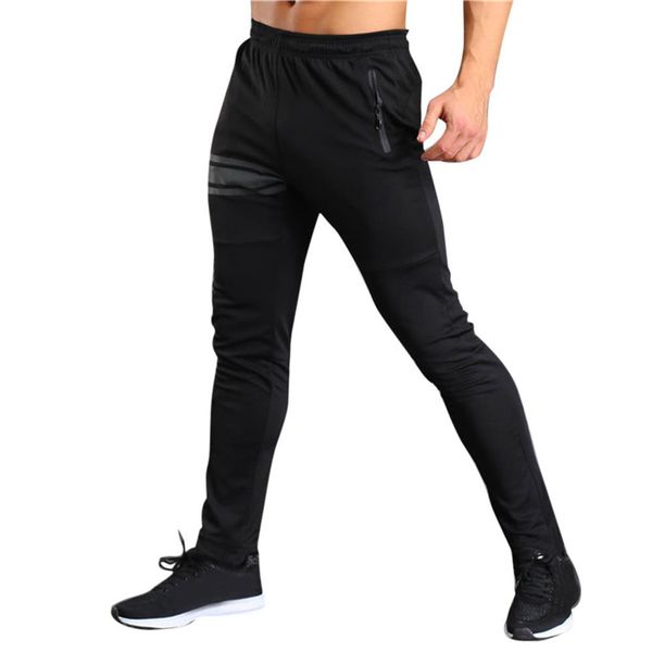

men long casual sport pants gym slim fit trousers running pants elastic waist jogger gym sweatpants new arrival #4n25, Black;blue