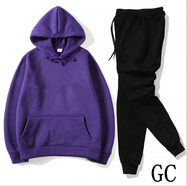 

men active set tracksuits hoodies sweatshirt +pant sport track suits 2 pieces jogging sets survetement femme clothes, Gray