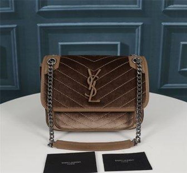 

y sint l niki brand fashion designer crossbody messenger shoulder chain bags niki in suede and smooth leather purses dust bag gift box