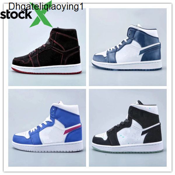 

wholesale with box 2020 new obsidian black blue i 1s men mid basketball shoes outdoor trainers size 7-12
