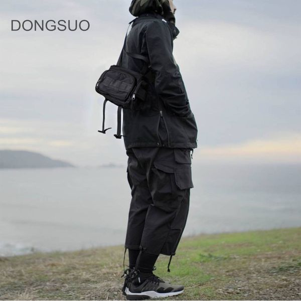 

повседневная сумка мужчины моды мешок грудь водонепроницаемый оксфорд путешествия кроссбоди черный цвет 2020 весна лето новый