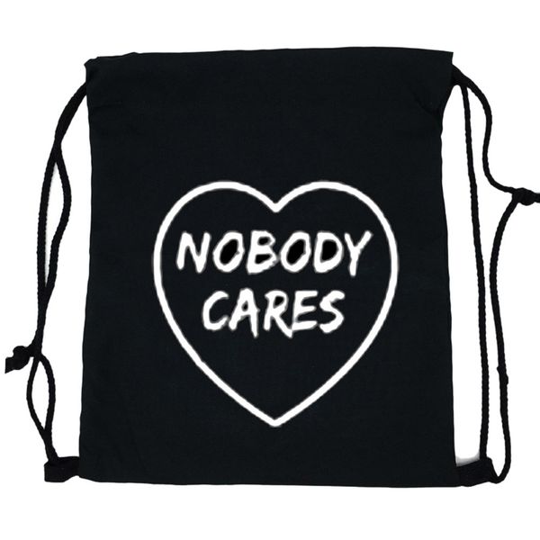 

sleeper #5001 2018 new fashion letter print 3d printing bags drawstring polyester simple design ing