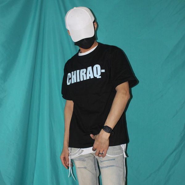 

20fw chirao letter printed tee men women simple solid color crewneck t-shirt street skateboard summer casual short sleeves hfymtx696, White;black