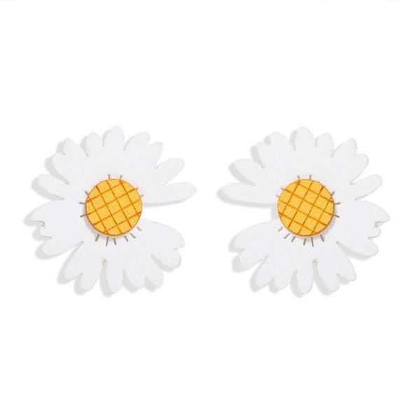 

bk sun flower style earrings colorful acrylic beads boho style lovely earrings stud eardrop female summer jewelry, Golden;silver