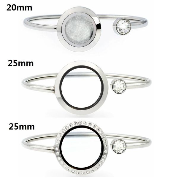 

10pcs 316l stainless steel 20mm/25mm silver color floating lockets living memory locket bracelet bangles 20pcs charms, Black