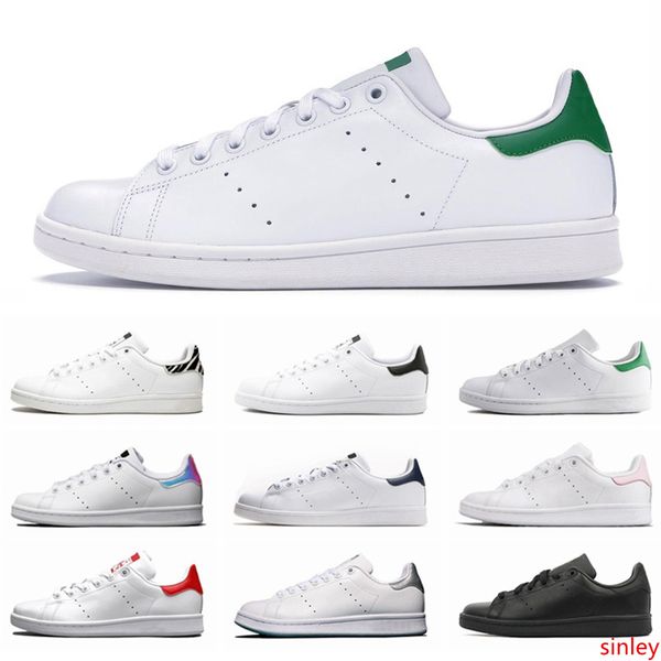 

2020 smith flat sneakers men women chaussures triple black white green navy blue oreo stan fashion mens trainer sports shoes 36-45