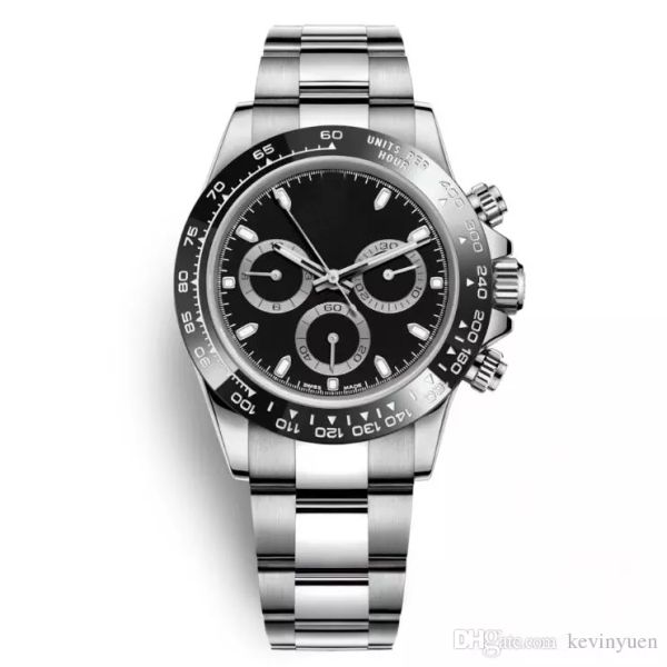 

Aaa black watche men 40mm tainle teel luxury ceramic bezel watche whole ale auto date men dre watch male clock gift reloj