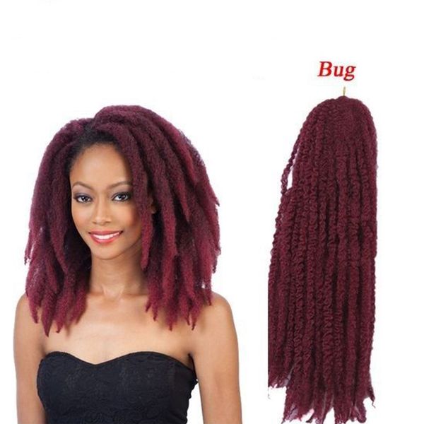 Muliti Color Afro Kinky Twist Crochet Braids Marley Hair Colors
