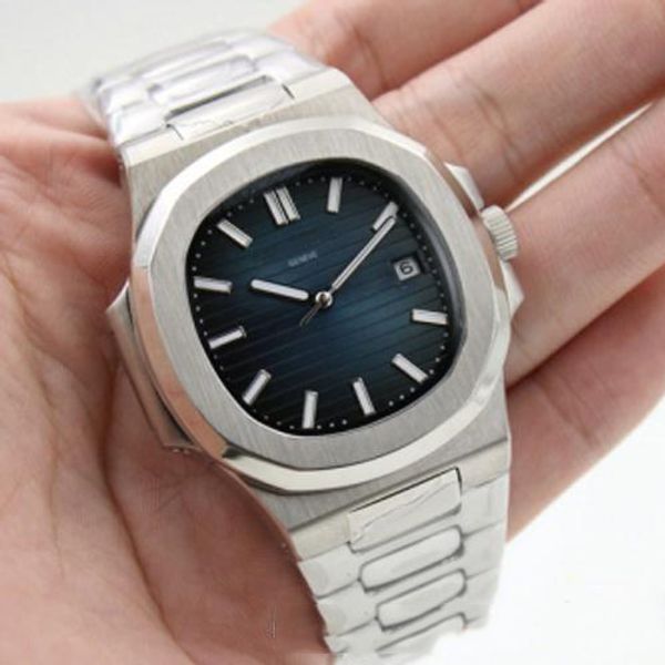 

U1 Factory Mens Watch Nautiluss Blue Dial Automatic Mechanical Stainless Steel Transparent Back Men Watches Male Wrist watch