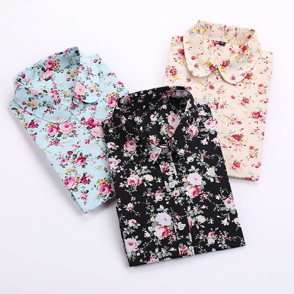 

women clothing blouse woman floral women blouses blouse long sleeve shirt women cotton camisas print femininas blusa feminina, White