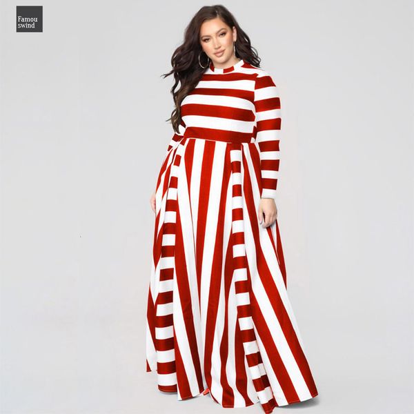 

women long dress floor length casual plus size 3xl 4xl 5xl ladies 2019 spring autumn striped party dresses vestido female, Black;gray