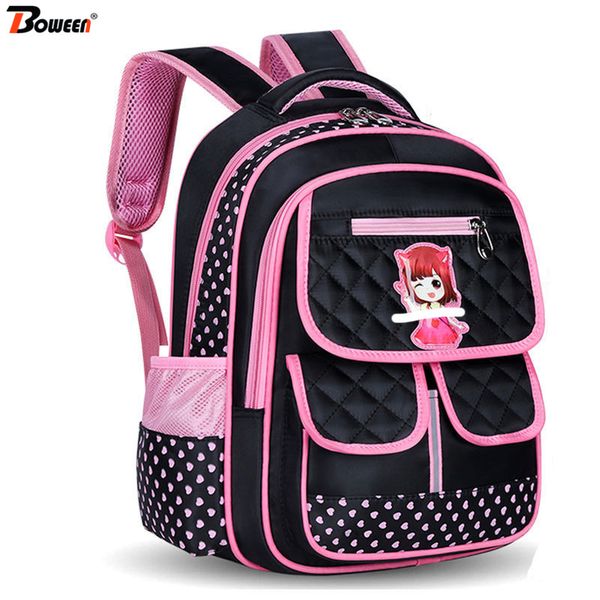 

kids school bags for girls primary school orthopedic backpacks child princess schoolbag waterproof large capacity bookbag girls