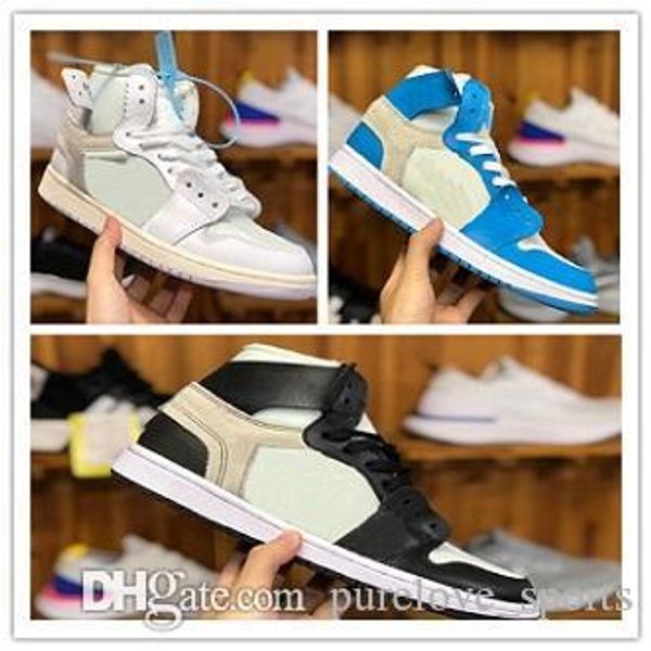 

2018 with original box 1s quality new 1 chicago red powder blue unc men and women basketball shoes white athletic sport sneakers 4-14